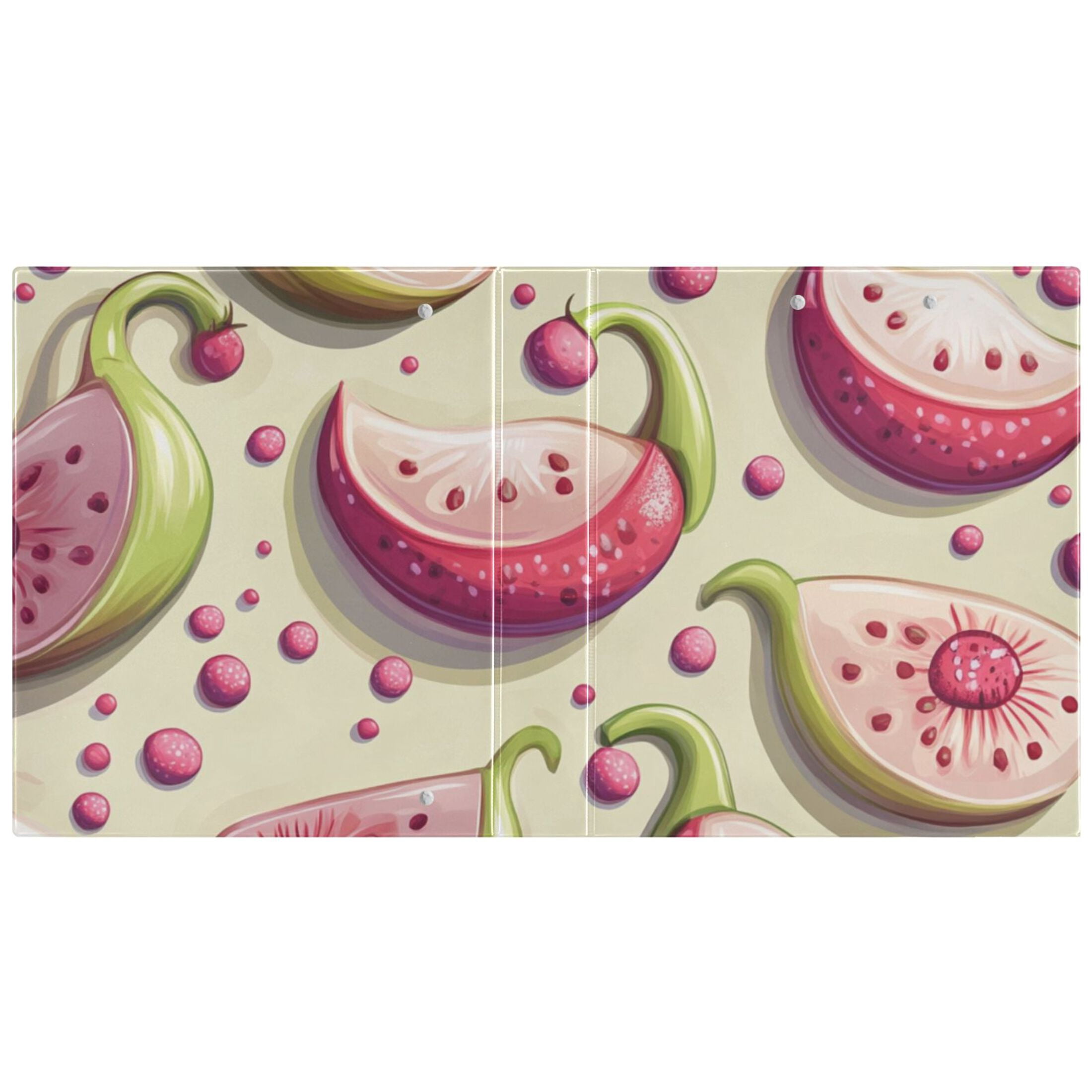 Mysterious Fruits 3 Ring Binders 1.5 inch Hardcover File Folders with Interior Pockets A4 Size Organizer for School Office Hospital