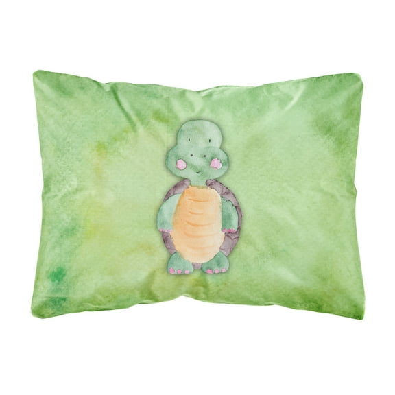 Carolines Treasures BB7382PW1216 Turtle Watercolor Canvas Fabric Decorative Pillow  12H x16W multicolor