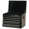 5 Drawer Top Chests, 27 in x 18 in x 19 in, Black
