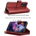 thumbnail image 2 of Takfox Moto G Stylus 5G 2024 Case, for Motorola Moto G Stylus 5G 2024 Wallet Case, PU Leather w Credit Card Holder Flip Cover [9 Card Slots][Kickstand] Folio Magnetic Detachable Hard Case & Strap-Wine, 2 of 9