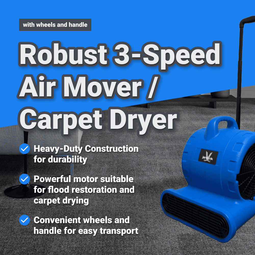Robust Air Mover/Carpet Dryer Wheel & Handle Blue