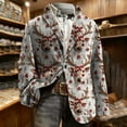 thumbnail image 5 of Mens Christmas Blazer Ugly Holiday Print Lightweight Corduroy Jacket Slim Fit Party Sport Coat with Pockets, 5 of 6