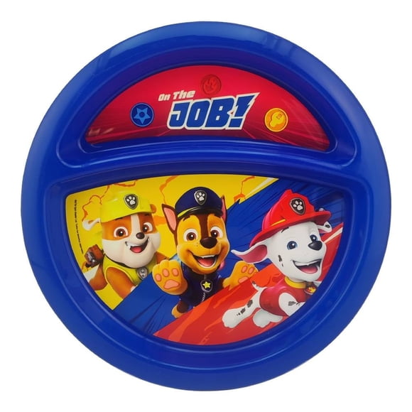 Plato Fun Kids Redondo con Divisiones Paw Patrol Niño Multicolor