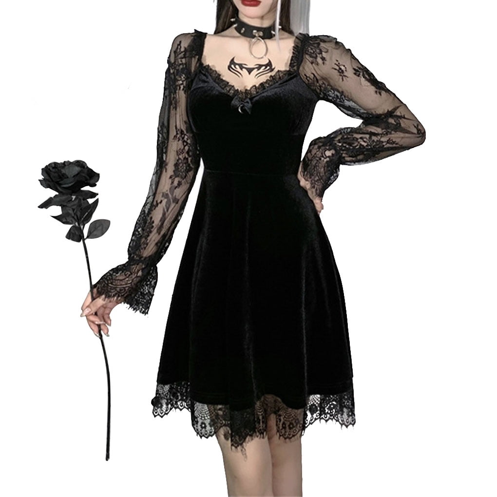 Clasi Vestido De Talla Grande Con Cuello De Corazón De Terciopelo