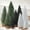 Green Silver Black, variant on 6/9Pcs Mini Christmas Trees Christmas Decor Artificial Christmas Decorations with 4 Sizes, Christmas Tree Bottle Brush Trees Christmas Table Decorations (Dark Green Golden Beige)