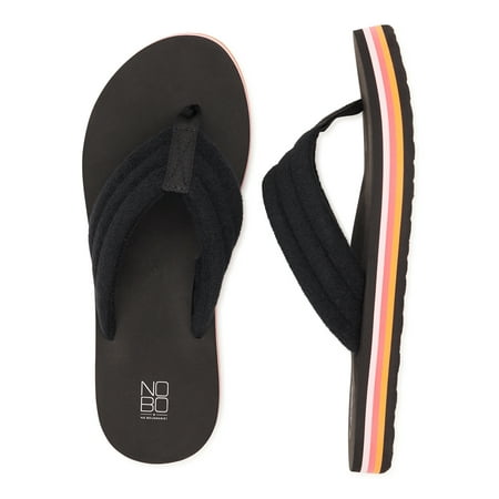 

No Boundaries Women s Terry Cloth Flip Flops