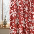 thumbnail image 3 of Touchbetter Christmas Sheer Curtains for Living Room and Bedroom, Snow Red Foil Print Curtains, Holiday Window Drapes Decorations, 52" W x 84" L, Set of 2 Curtain Panels, 3 of 6