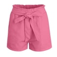 thumbnail image 2 of Lullu Girls High Waist Shorts Summer Casual Loose Shorts with Belt Pockets, Sizes 4-14, 2 of 7