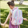 thumbnail image 3 of Mochila de unicornio para niños para niñas Rainbow School Bag, 11 Feliz Sencillez, 3 of 3