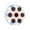 White, variant on WEGFTDUOP Smart Music Boxing Electronic Wall Targets ABS Material 6-Target Bluetooth Audio LED Display Adjustable Height No-Drill Home Family Fitness Response Speed Training Equipment