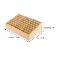 thumbnail image 4 of Becaristey Mobile Phone Organizer - Clear Texture Light And Convenient Large Capacity Stable And Thick Wooden Storage Box 24 squares 1Set, 4 of 6