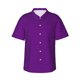 thumbnail image 1 of Balery Purple Camisas hawaianas de manga corta para hombre, camisas playeras de corte holgado, camisas de vacaciones con botones,3X-Large, 1 of 7