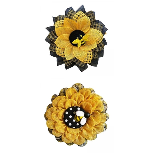 de flores para festival de abejas, 2 piezas, puerta colgante, decoración para