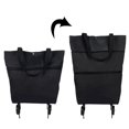 thumbnail image 1 of Black2 en 1 carro de la compra plegable plegable con cremallera de dos etapas bolsa de la compra con, 1 of 4