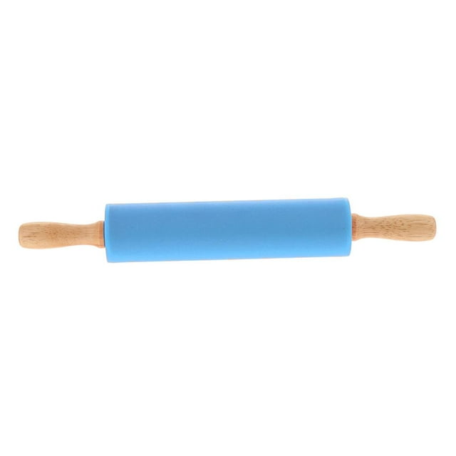 yuksok Kitchen Baking Pastry Cake Rolling Pin Dumpling Wrappers Noodles Roller Blue