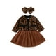 thumbnail image 1 of Bebé Niñas Abrigo Vestido Leopardo Cardigan Tutu Falda(Café/3 años) Nituyy Falda-GL715-FT58203A6, 1 of 6