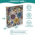 thumbnail image 3 of FORMRS 3 Ring Binder 1.5 inch with Pockets Clip Board 200 Sheets Capacity, Blue Flowers, 3 of 8