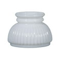 thumbnail image 3 of B&P Lamp® 6" Opal Glass Ribbed Student Shade in Pure White Glass for Vintage Style Table Lamps, 3 of 6