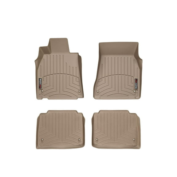WeatherTech Custom Fit FloorLiners compatible with 2007-2012 Lexus LS - 1st & 2nd Row (2-pc. Rear Liner), Tan