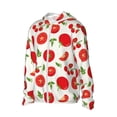 thumbnail image 2 of Pofeuu Fresh Red Tomato Print Sun Protection Outdoor Lightweight Full Zip UV Cooling Hoodie Long Sleeve Summer Clothing for Outdoor Hiking-Large, 2 of 5