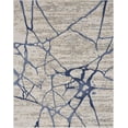 thumbnail image 2 of Calvin Klein River Flow Ivory Blue 710 x 910 Area Rug, Modern, Abstract, Easy Cleaning, Non Shedding, Bed Room, Living Room, Dining Room, Kitchen 8 x 10, 2 of 4