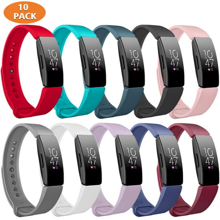 Compatible with Fitbit Inspire HR Bands/Inspire Band,Baloray Accessories Silicone Soft Bracelet Sport Strap Women Men Wristbands for Fitbit Inspire&Inspire HR Fitness Activity Tracker 10