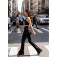 thumbnail image 4 of Cavosen Full Length Women's Leggings Black Elastic Waisted Flared Yoga Pants Fitness Tight Seamless Bootcut Solid Skinny Long Pants Athletic Workout Trousers Activewear S, 4 of 5