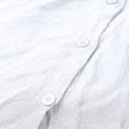 thumbnail image 7 of RQYYD Womens Button Down Shirts Summer V Neck Short Sleeve Blouses Loose Collared Shirt Casual Formal Work Office Tops with Pocket(White,S), 7 of 7