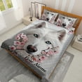 thumbnail image 4 of Lotusprinthandmade Personalized Wolf 3D Graphic Quilt Bedding Set Quilt Bedding Set (Fold Hem) 5 Sizes (Made in Vietnam) (55x60), personalized wolf quilt set, 4 of 5