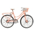 thumbnail image 1 of Pink Bicycle Model, Simulated Design, Detachable, 1/10 Scale, Mini Decorative Bike, Toy for Shelf, Desk Decoration, Gift, 1 of 1