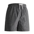 thumbnail image 4 of YANGXINX Men's Summer Swim Trunks Lightweight Plaid Drawstring Elastic Waist Surfing Beach Shorts with Pockets Hawaiian Casual Board Shorts, 4 of 4