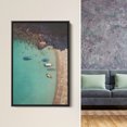 thumbnail image 1 of AE Aerial Beach Ocean Canvas Wall Art (16X24 inch) | Framed Nature Canvas Wall Art Pictures & Photos for Living Room, Bedroom, Bathroom & Kitchen | UL & FSC Certified INK & Material | Made in USA, 1 of 8