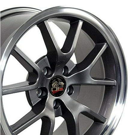 Anthracite Painted Wheels - OE Wheels 18 Inch FR500 Style | Fits Ford Mustang 1994-2004 | FR500 Style FR05B Anthracite 18x9 Rim