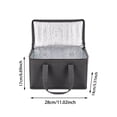 thumbnail image 2 of Insulated Cooler Bag - Portable Thermal Lunch Bag for Food Travel Picnic and Grocery Gray, 2 of 4