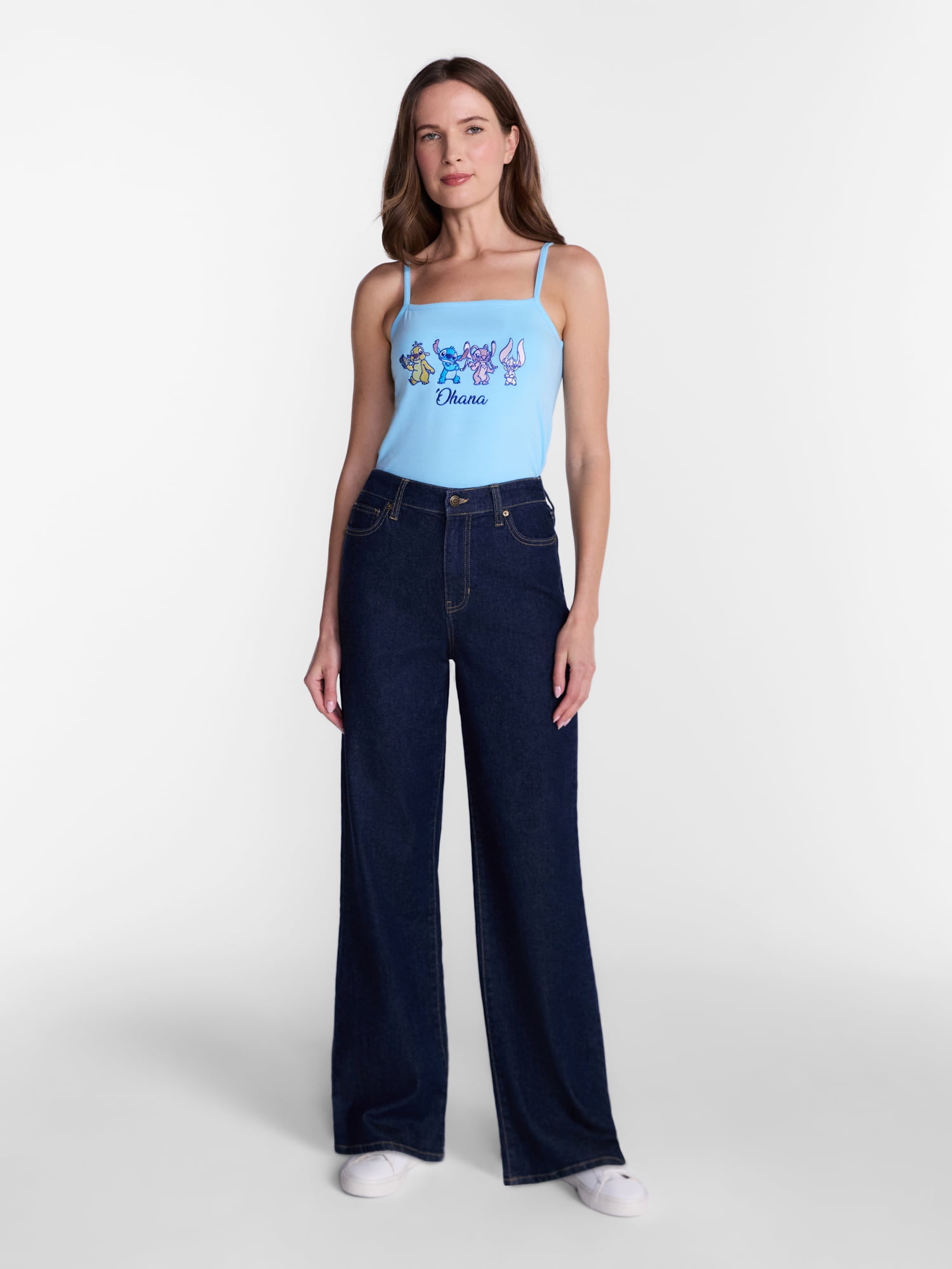 Disney Women's Stitch Embroidered Tank Top, Sizes XXS-XXL
