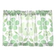 thumbnail image 7 of Yayeee Kitchen Curtains Tier Pair Light Filtering 27"x36" Rod Pocket Short Cafe Window Panel, Green Floral, 7 of 7