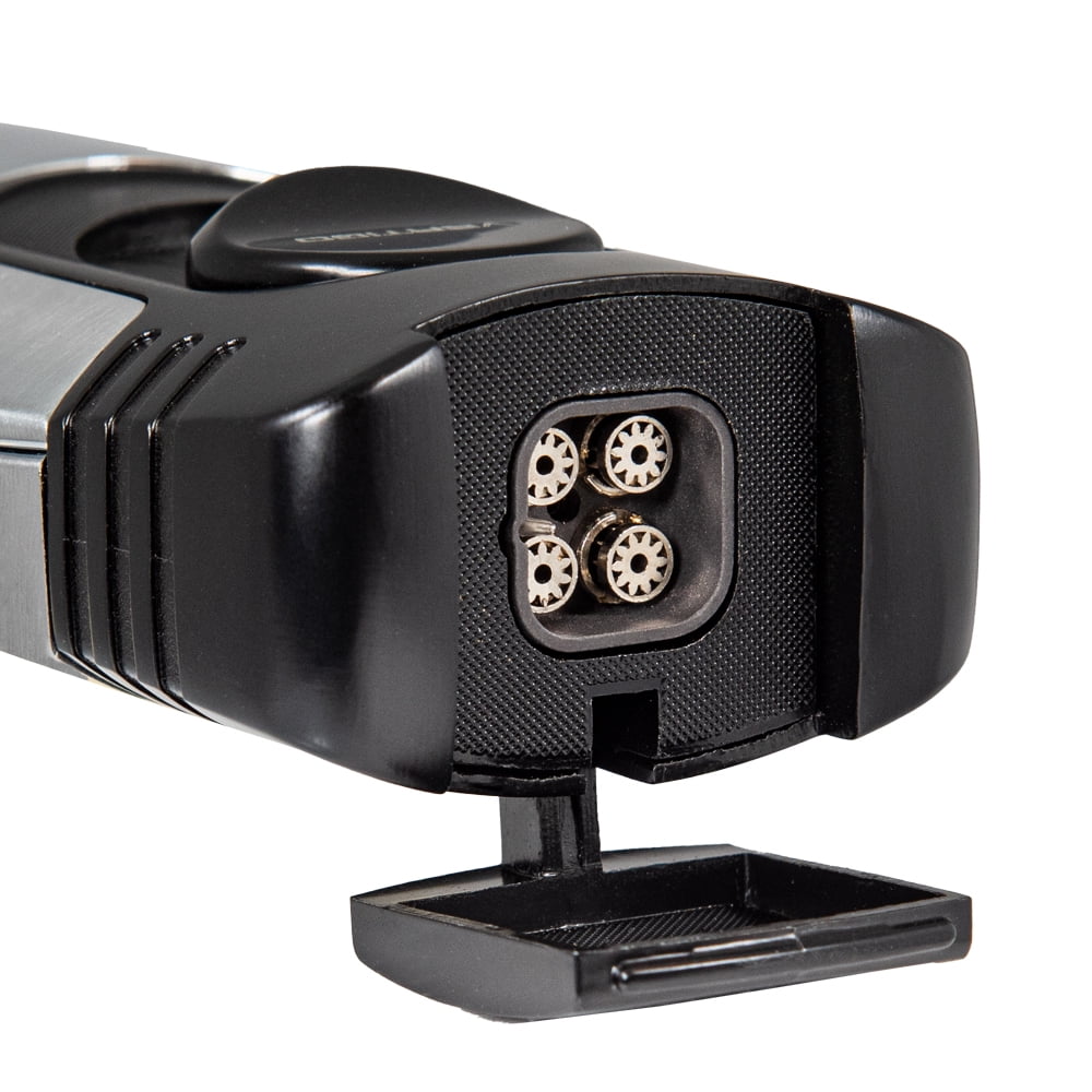 Vertigo Goliath (Big Buddha) Quad Torch Lighter with Punch Cutter - Chrome
