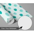thumbnail image 6 of S4Sassy Polka Dot Print Wallpaper - Turquoise Wall Covering, 25" x 240" Self-Adhesive Textured Vinyl Wall Paper, Easy DIY Walls Covering for Kids Bedroom, Kid's room wall decor, Playroom wallpaper, 6 of 9