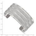 thumbnail image 4 of Stainless Steel Bracelet Cuff Women's 30 mm in Polished & Laser Cut Bangle, 4 of 4