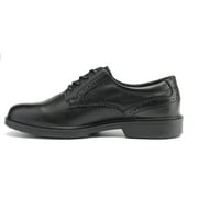 HANDMEN Mens Classic Black 4 Oxford Work Shoes - Water Resistant Non-slip Anti-puncture Dress shoes RV2102,9.5