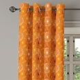 thumbnail image 2 of Ambesonne Orange Grommet Curtain, Grunge Radial Pattern, 50" x 120", Yellow Brown White, 2 of 6