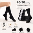 thumbnail image 6 of LWFBDTK Compression Socks 20-30mmHg for Men Women - Graduated Therapeutic Circulation Support for Nurses Running & Travel - 4 Pair Black, 6 of 8