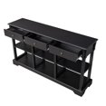 thumbnail image 6 of Tcbosik Entryway Console Table with Open Shelves and 3 Storage Drawers, 58.2" Long Foyer Table, Behind Couch Table for Hallway, Living Room, Black, 6 of 8