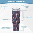 thumbnail image 5 of Fotbe Skull starry sky flower Pattern 40oz Ice Bully With Handle And Straw Stainless Steel Vacuum Insulated Cup And 2 In 1 Straw Lid, 5 of 8