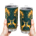 thumbnail image 4 of Vaso Oasisdream de acero inoxidable de 600 ml con estampado de ciervos, 4 of 6