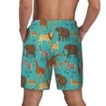 thumbnail image 4 of Uemuo Cute Animals Pattern Mens Swim Trunks Quick Dry Board Shorts with Mesh Lining, Stretch Beach Shorts Quick Dry No-Chafing Board Shorts-Large, 4 of 9