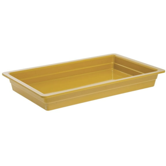 HUBERT® Cold Food Bar Pan Full Size Mustard Yellow Melamine - 20 3/4" L x 12 3/4" W x 2 1/2" H