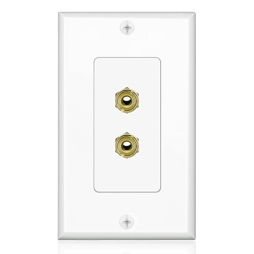 Home Theater Speaker Wall Plate Outlet 1 Speaker Sound Audio Distribution Panel Gold Plated