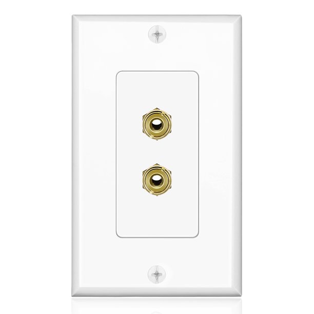 Home Theater Speaker Wall Plate Outlet 1 Speaker Sound Audio