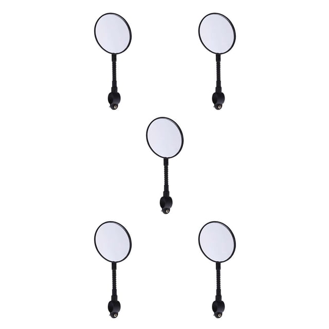 tamizeot Bike Rearview Mirror Universal Handlebar Wear-resistant Reflector Rear Back View Mirror Improving Riding Safety Black 8.5cm 5Set